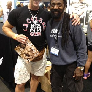 With trainer of champions and famous Arnold era bodybuilder Charles Glass