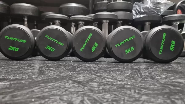Jauns PRO Hanteļu komplekts. 2,3,4,5,6, kg. Cena 140,00 eur Viss komplekts lētāk