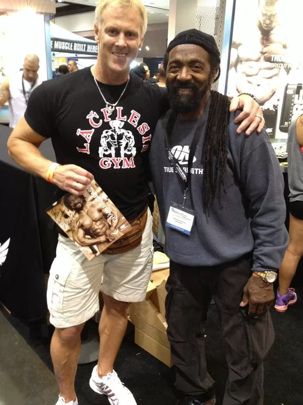 With trainer of champions and famous Arnold era bodybuilder Charles Glass